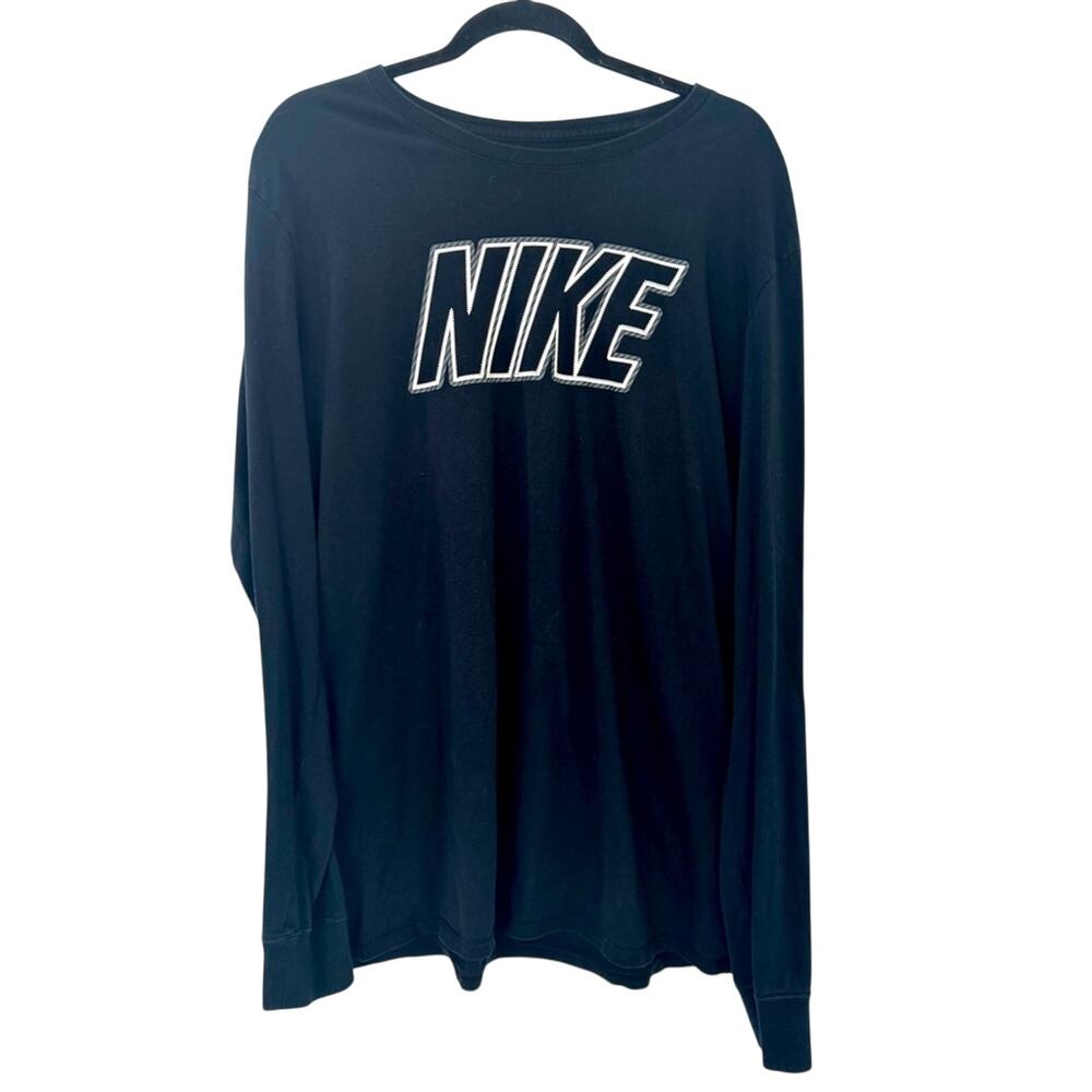 NIKE The Nike Tee Mens Navy Blue Logo Tee Shirt  XL Athleisure Gym T-Shirt